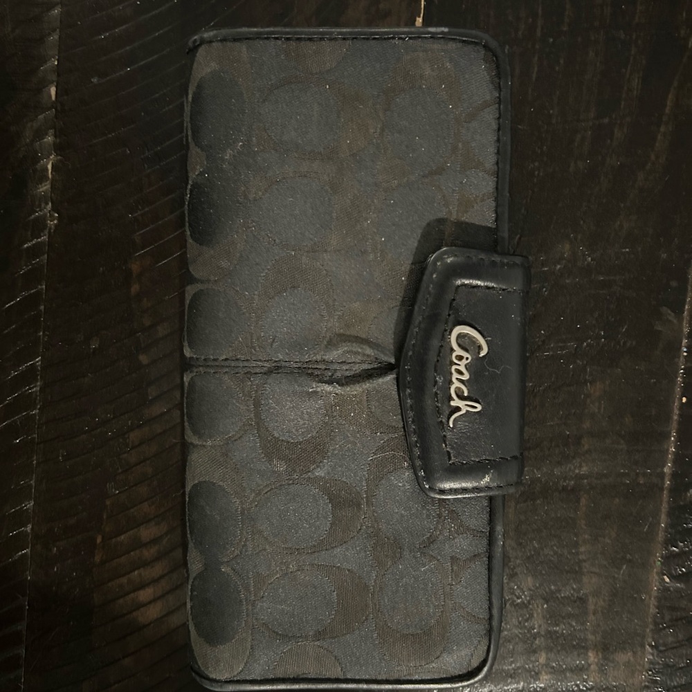 Coach Signature Black Wallet